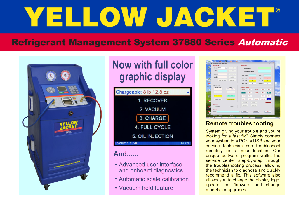 Yellow Jacket AC Recovery System 37880 Work Horse Car Lifts and Auto